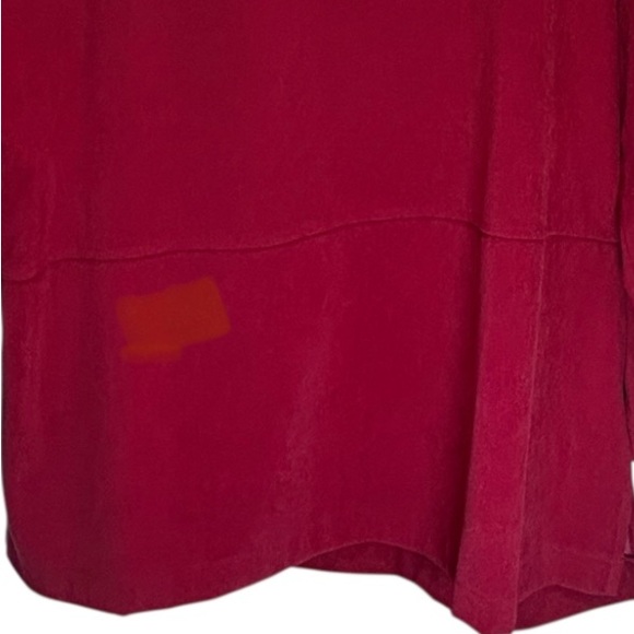 Notations Woman Red Faux Suede Button-Up Tunic/Topper, Mandarin Collar - Size 1X - Picture 9 of 10
